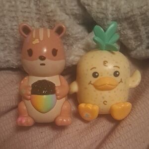 Cute Animal Action Figures Set - Brown and Yellow